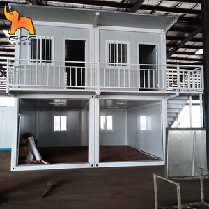 Casa Contenedor de Dos Pisos Gcc, Edificio Prefabricado Modular de Oficinas de 2 Niveles con Escaleras y Balcón - Product Image 2