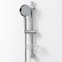 Ensemble de douche mural avec mitigeur numérique apparent, finition chromée gris anthracite poli, jets spa, pluie et massage, pour appartement et hôtel