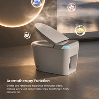 Toilette intelligente moderne sans contact, monobloc, avec bidet à chasse automatique et capteur au pied, pour la vente en gros en Amérique du Nord