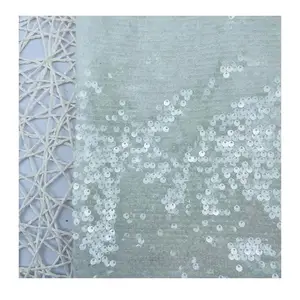 Cheap price reasonable price embroidery sequin cloth transparent sequin fabric lace dress knit fabric