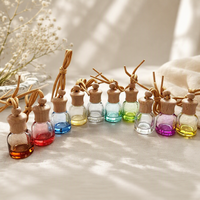 Diffuseur de parfum pour voiture en verre suspendu personnalisé, rechargeable, pour la décoration intérieure du véhicule