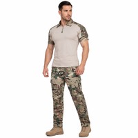 2027 Ensembles d'uniformes tactiques pour hommes, style Frogman, comprenant pantalon tactique, veste et chemise unie, pour l'entraînement sportif en extérieur, tenues de camouflage