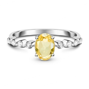 Anillo de Plata de Ley 925 con Ónice Verde, Joyería de Moda con Piedra de Nacimiento de Mayo, Oro Blanco - Product Image 6