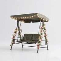 Balançoire d'extérieur moderne 3 places à baldaquin avec coussin épais Meubles de patio de jardin et de plage Vente en gros Hamac en métal pour salle de sport à domicile