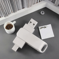 Swivel stik memori USB C, Flash Drive USB 2.0 16GB 32GB 64GB 128GB 2 1 USB Tipe C Flashdisk gratis Logo kustom produk baru