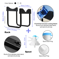 Support de Distributeur d'Eau Portable Inversé Antidérapant en Fil Métallique pour Bouteille de 5 Gallons