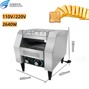 محمصة خبز تجارية أوتوماتيكية بالكامل بناقل حركة 220 فولت، آلة تحميص بالسلسلة، جهاز خبز للمطبخ المنزلي - Product Image 4
