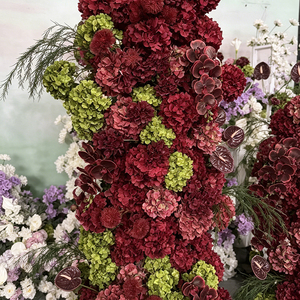 <b>Artificial</b> Flower Wall Runner Arch Pillar Ball Centerpiece Set Mixed Colors PE Foam Handmade High Simulation Wedding Decoration - Product Image 2