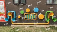 Tambours arc-en-ciel pour jardin sensoriel intérieur et extérieur, instruments de musique colorés neutres en âge pour les enfants, accessoire de terrain de jeu