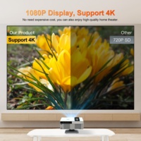Proyector A-mazon Hot 4K con Sistema Android 11, 2+16G, WiFi 6, BT, 400 ANSI, Resolución Nativa 1080P, para Cine en Casa, Exteriores, Teléfono, Laptop