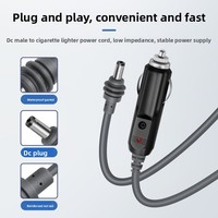 Câble de charge double allume-cigare DC 5521 avec connecteur mini étanche et options de longueur de 2m/3m/5m