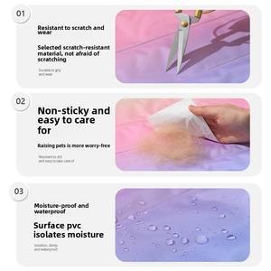 Almohadillas de hielo para mascotas de estilo moderno, camas de seda y PVC con degradado de arcoíris, colchonetas de verano frescas para dormir con estampado de animales para perros y gatos - Product Image 4