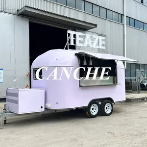 Carrito de Comida Móvil Personalizado para Venta de Pizza y BBQ, Camioneta de Comida Rápida, Carrito de Hot Dogs - Product Image 5
