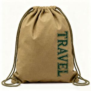 Custom Printed Cotton <b>Drawstring</b> <b>Backpack</b> Bag Dust Storage Bag for Shopping - Product Image 3