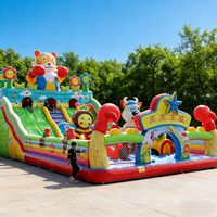 Castillo Inflable con Tobogán y Obstáculos con Diseño de Tigre, para Fiestas Infantiles Comerciales, Casa de Brinco para Alquiler