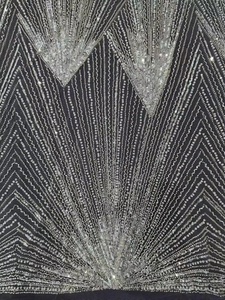 Sang Trọng Cô Dâu Ren Vải Với <span class=keywords><strong>Sequins</strong></span> Và Hạt Ren Vải Thêu Vải Tuyn Net Pháp Ren Vải Cho Phụ Nữ Ăn Mặc - Product Image 2