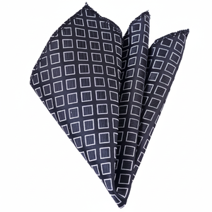 ผ้าเช็ดหน้าปกสี่เหลี่ยมสีเงินสีดำ - Product Image 2