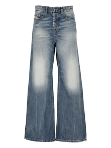 Solta Jeans estilo coreano reta masculina personalizada Nova moda calças de perna larga com fecho de zíper Fly lavado efeito destruído - Product Image 5