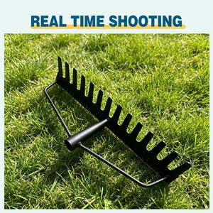 Tête de râteau de jardinage en acier 50Mn à 14 dents pour nivellement du sol, outils de pelouse, vente en gros directe usine - Product Image 5