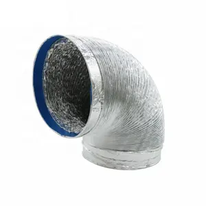 China AC duct 4 inch aluminum pipe 4 inch aluminium foil flexible duct pipe air vent air ventilation tube dryer duct for home