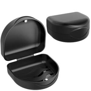 Cool Klaver Orthodontische Houder Case Siliconen Magnetische Aligner Case Met Logo En Ventilatieopening Voor Het Opslaan Van Kunstgebit - Product Image 4