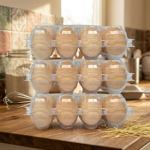 Wholesale 10 Grid Rectangle Plastic Egg Tray Durable Recyclable Eco-Friendly <b>Clear</b> PP Protective Carton <b>Container</b> Custom Logo - Product Image 3
