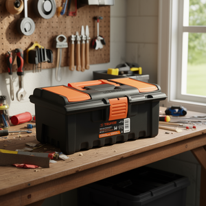 Truper 14-Inch Waterproof Plastic <b>Tool</b> <b>Box</b> with 12 Compartments, Latch Closure, 30L Capacity for Outdoor and Household <b>Storage</b>, - Product Image 3