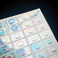120 Etiquetas Holográficas de Seguridad a Prueba de Manipulación, Sello de Garantía Nulo, Números Holográficos Rectangulares para Supermercados y Negocios