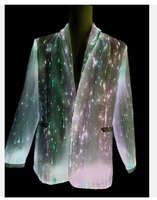 Led Vêtements Veste Lumineux Vêtements Hommes Costume RGB Couleurs Fête Porter Fibre Optique Vêtements Pour Carnaval Fête Discothèque Scène