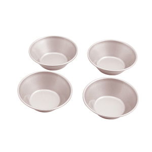 4pcs di alta qualità rotonda hamburger stampo champagne oro torta pan - Product Image 3
