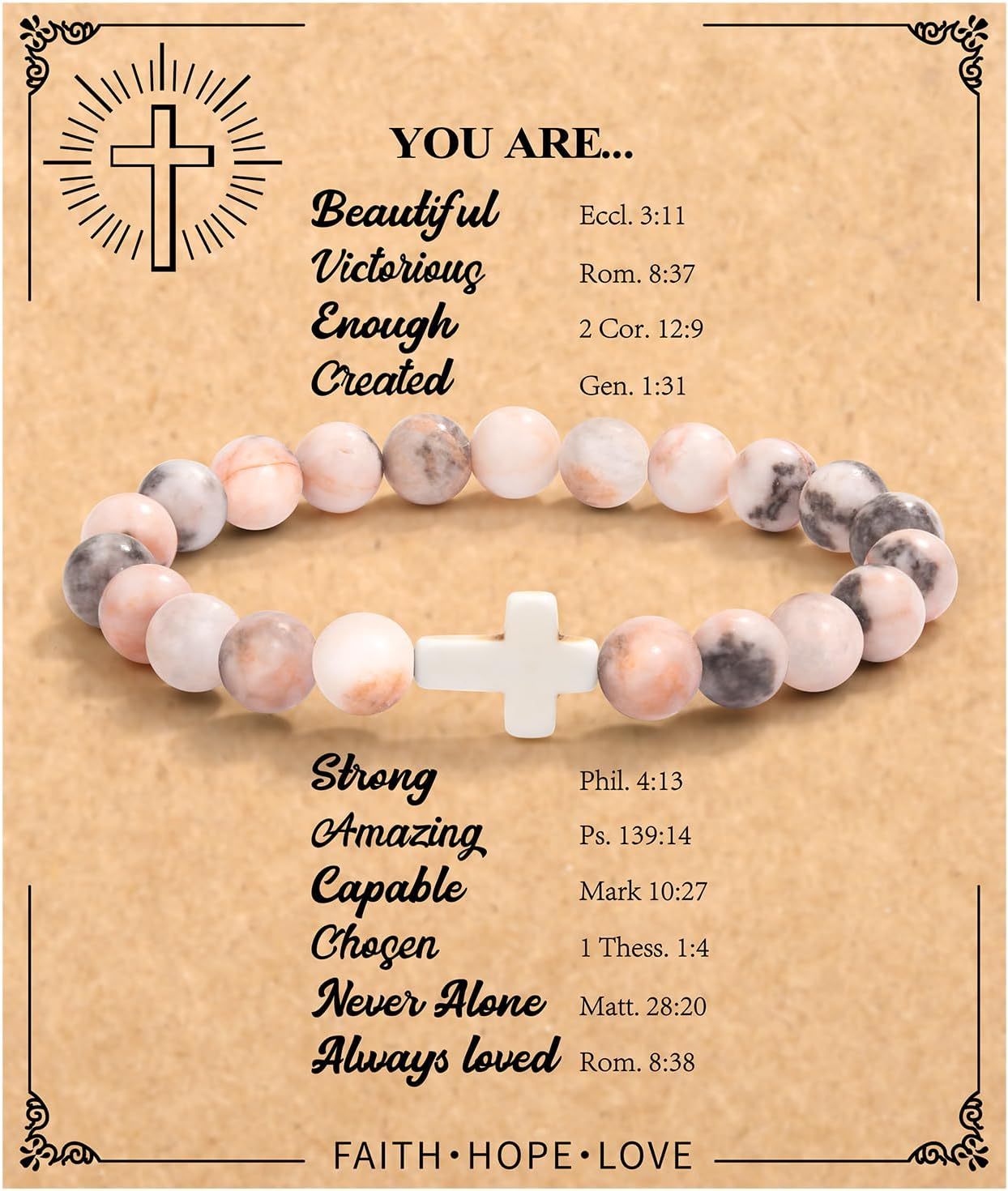 Carte de bracelet zèbre rose 6