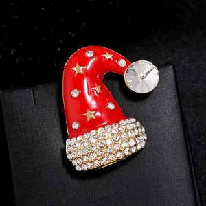 Broche de Noë<span class=keywords><strong>l</strong></span> européenne et américaine, arbre, boîte cadeau, renne flocon de neige, alliage de zinc haut de gamme à incrustations de diamants tendance - Product Image 2