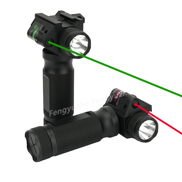 High Power LED Flashlight Green Laser Scope Rechargeable Tactical Flashlight Combo