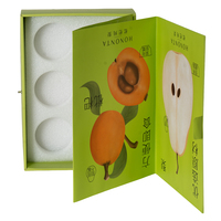 Boîte cadeau en carton personnalisée avec gaufrage et doublure en mousse, emballage alimentaire recyclable pour sucre et fruits avec logo