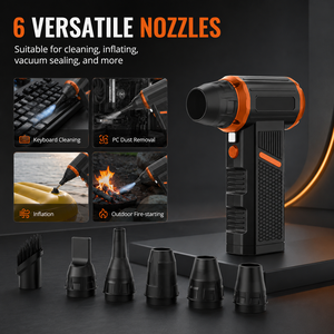 Ventilateur Turbo Haute Vitesse 4 Niveaux de Vitesse Rechargeable 7500mAh Ventilateur Portatif Puissant pour Nettoyage Gonflage Utilisation Extérieure - Product Image 3