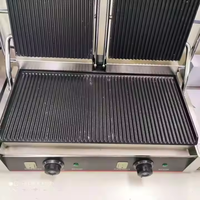 Grill Panini Professionnel Double Face à Induction de Haute Qualité pour la Vente en Usine – Presse à Sandwich et Plaque de Cuisson Intégrée