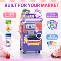 Máquina Expendedora de Helados de Autoservicio para Interiores y Exteriores, Diseño Antivandálico, con Pago con Tarjeta de Crédito, Código QR, Cambio de Monedas y Control Remoto