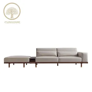 沙发沙发模块化分段独立件3个座位生活空间浅灰色