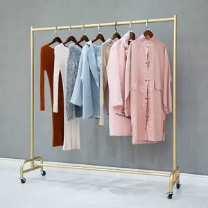 Jurk Display Rekken Goud Winkel Rekken Display Kleding Kleding Rek Plank Voor Kleding Winkel Display Kleding Hanger Stand