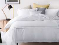 Tissu en microfibre blanc blanchi en polyester 85GSM 100% à bas prix pour drap de lit d'hôtel