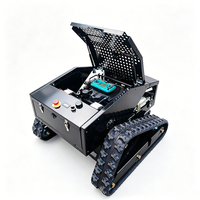 Robot tondeuse automatique commerciale haut de gamme, conception simple, moteur 4 temps, petite tondeuse industrielle à chenilles télécommandée pour l'agriculture