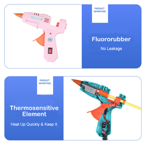 Produsen sumber 20 ~ 100W pita panas pengganti cepat mesin lem tembak dengan nosel Aluminium untuk anak-anak DIY kecantikan jahit - Product Image 2