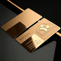Cartes Métalliques Personnalisées, Cartes de Visite de Luxe en Alliage d'Aluminium, Taille Standard, avec Gravure au Laser du Logo