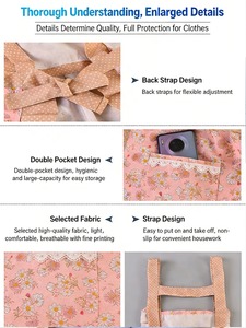 Retro woman Floral <b>Aprons</b> <b>BBQ</b> Bib <b>Apron</b> For Women kitchen <b>apron</b> Cooking Baking Restaurant <b>apron</b> Kitchen Accessories Overalls - Product Image 5