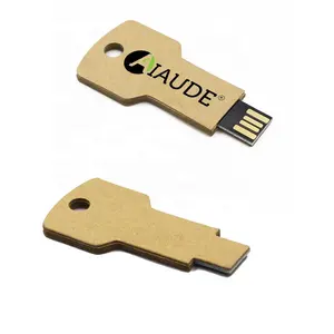 AiAude新品定制u盘回收钥匙闪存盘u盘批发纸32g记忆棒