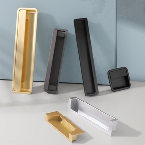 Einfacher Schubladen griff des Herstellers Schrank türgriff Zink Moderner minimalisti scher quadratischer versteckter langer Griff - Product Image 5