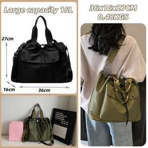 Bolsa <span class=keywords><strong>de</strong></span> Deporte Personalizable con Cordón, Gran Capacidad, <span class=keywords><strong>Diseño</strong></span> <span class=keywords><strong>de</strong></span> Broche, para Actividades al Aire Libre, Fitness, Entrenamiento, Equipaje, Portátil, Bandolera, Bolso Tote - Product Image 2