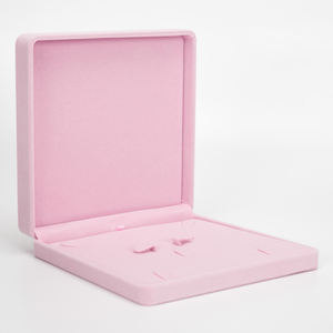 Cajas de Regalo de Terciopelo con Logotipo Personalizado de Lujo para Joyería, Cajas Cuadradas de Plástico y Terciopelo para Guardar Anillos y Aretes - Product Image 1