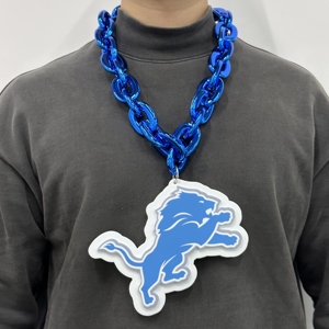 Collier chaîne 3D personnalisé avec ventilateur, aimant détachable via boucle annulaire, chaîne lumineuse LED géante en EVA, fabriqué en mousse durable - Product Image 2