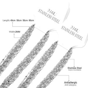 Chaîne en acier inoxydable plaqué or et argent, collier de mode, colliers maxi, colliers ras-du-cou, chaînes pour hommes/femmes, bijoux - Product Image 4